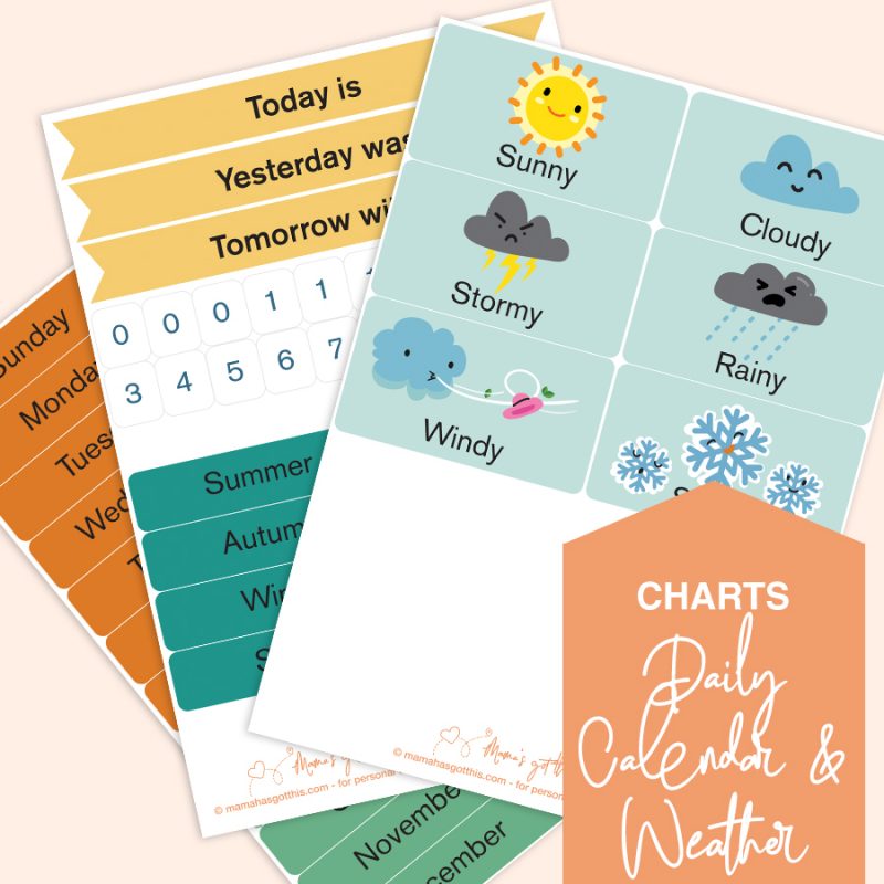Printable Daily Calendar Weather Chart Mama s Got This
